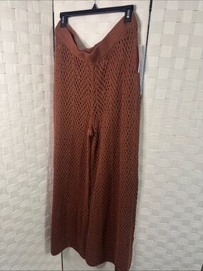 Wild fable Brown Knit Wide-Leg Pants cover up